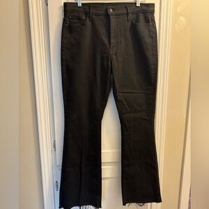 MOTHER weekender fray black jean